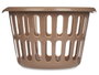 Kipit Cesto Rond 40 cm Diamètre Calé Taupe Plastique Polipropylène 27 L (Set de 18)