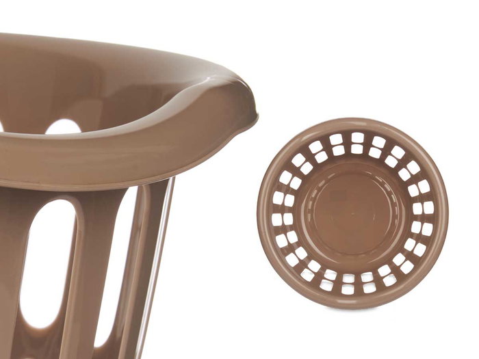 Kipit Cesto Rond 40 cm Diamètre Calé Taupe Plastique Polipropylène 27 L (Set de 18) Kipit Cesto Rond 40 cm Diamètre Calé Taupe Plastique Polipropylène 27 L (Set de 18)