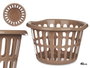 Kipit Cesto Rond 40 cm Diamètre Calé Taupe Plastique Polipropylène 27 L (Set de 18)