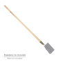 WOLFPACK LINEA PROFESIONAL Manche en bois de raedera 1200x37 mm
