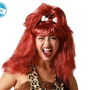 Peluca Peluca De Troglodita Pelirroja Con Diadema De Hueso - Perruque Trogloïde Rousse à Diadème en Os 140 g - Déguisement Sauvage pour Fêtes