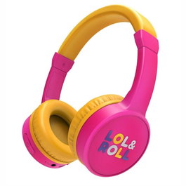 Energy Sistem Lol&Roll Pop Casque Enfant Bluetooth 5.1 avec Limiteur 85 dB, Music Share, microSD, Mic, USB-C, Rosa