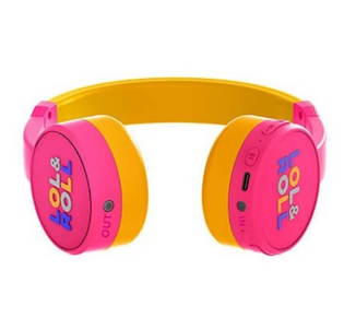 Energy Sistem Lol&Roll Pop Casque Enfant Bluetooth 5.1 avec Limiteur 85 dB, Music Share, microSD, Mic, USB-C, Rosa