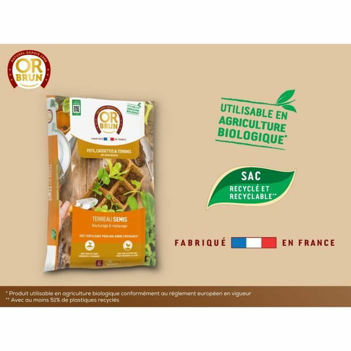 Or Brun Terreau Semis Brun 6L Or Brun Terreau Semis Brun 6L