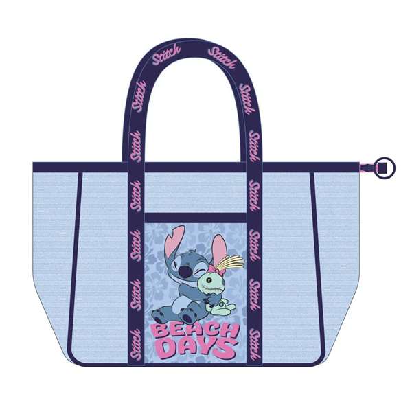 Cerdá Sac de plage Premium Stitch, 62.0 x 39.0 x 20.0 cm, Bleu, à partir de 3 ans