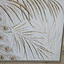 Home ESPRIT Toile Blanc Naturel Paon Tropical 100 x 5 x 100 cm (2 Unités)
