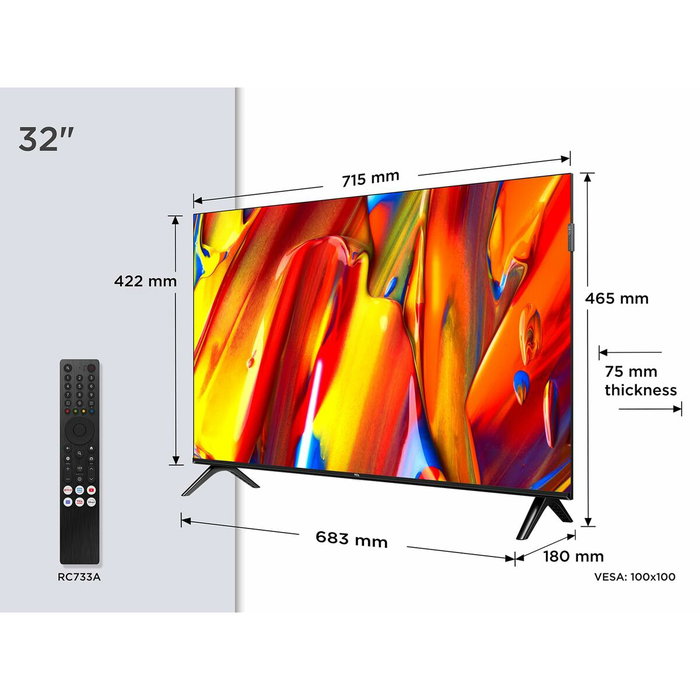 TV intelligente TCL 32V5C Full HD 32" HDR HDR10 QLED
