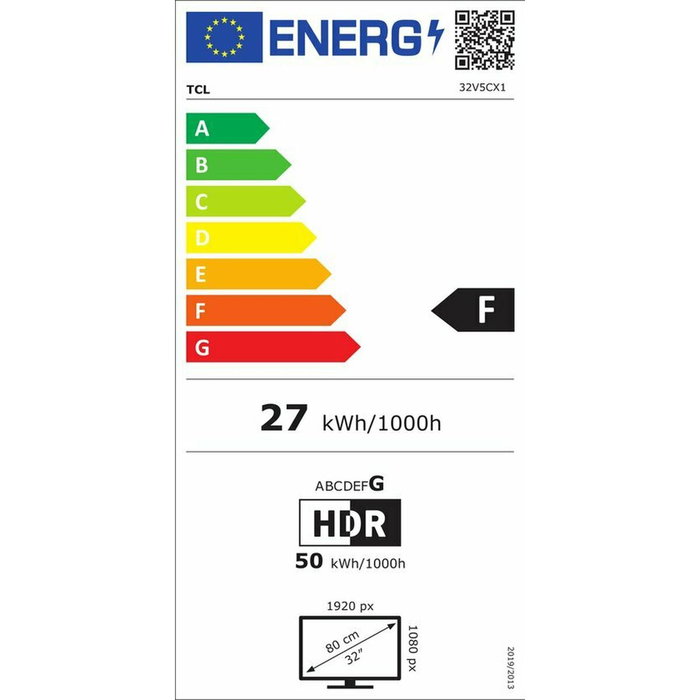 TCL 32V5C Téléviseur 32 Pouces - TV LCD Full HD, Smart TV avec Android TV, HDR, HDMI, USB, Bluetooth