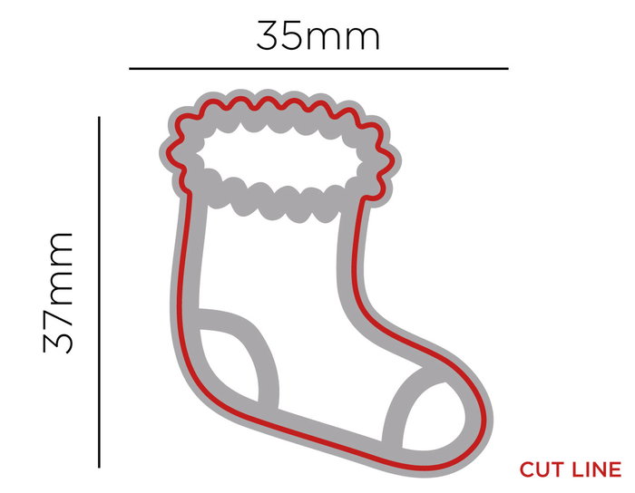 Misskuty Troquel fin ZAG Noël chaussette