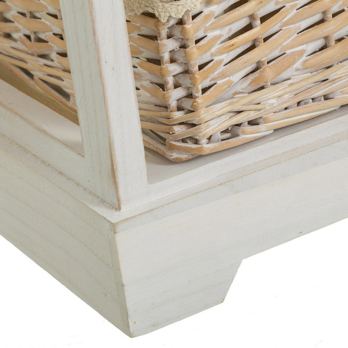 BigBuy Home Caisson à Tiroirs SWEET HEART Crème Naturel