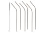 Kinvara Set de 6 Pailles en Acier Inoxydable avec Brosse de Nettoyage Argenté 13x25x1 cm (Set de 24)