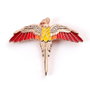 THE CARAT SHOP - Badge épinglette Fawkes Harry Potter en alliage de zinc avec finition or rose