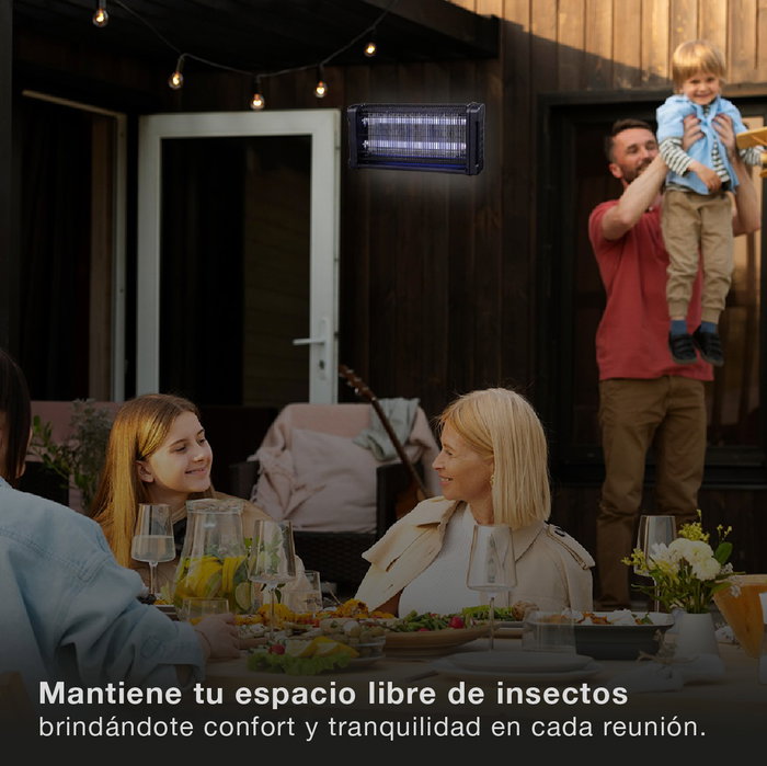 Navelis Mata insectos eléctrico Balonga 2x15W Negro
