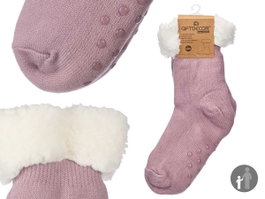 GIFTDECOR Chaussette Sherpa Infantil Lila Claro