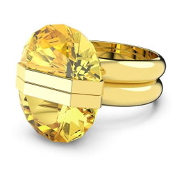 Swarovski Bague Lucent Dorée en Acier Inoxydable Taille 50