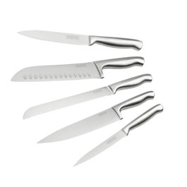 Nirosta Ensemble de 5 couteaux de cuisine professionnels Star en acier inoxydable japonais