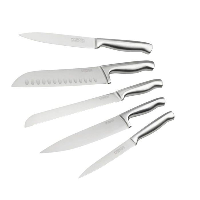 Nirosta Ensemble de 5 couteaux de cuisine professionnels Star en acier inoxydable japonais Nirosta Ensemble de 5 couteaux de cuisine professionnels Star en acier inoxydable japonais