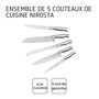 Nirosta Ensemble de 5 couteaux de cuisine professionnels Star en acier inoxydable japonais