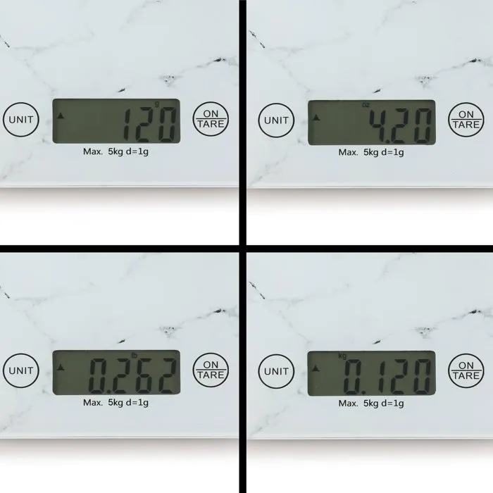 Livoo Balance de cuisine électronique DOM451M avec plateau en verre