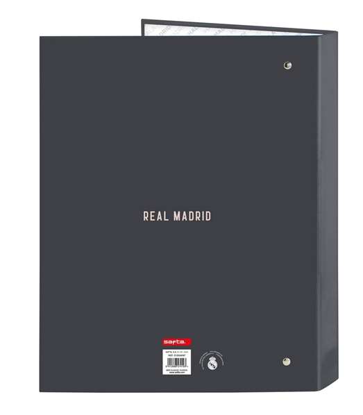 Safta Carpeta folio 4 ani.mixtas - Chemise à 4 anneaux Real Madrid 3ème équipement 24/25 - 26.5x33x4 cm