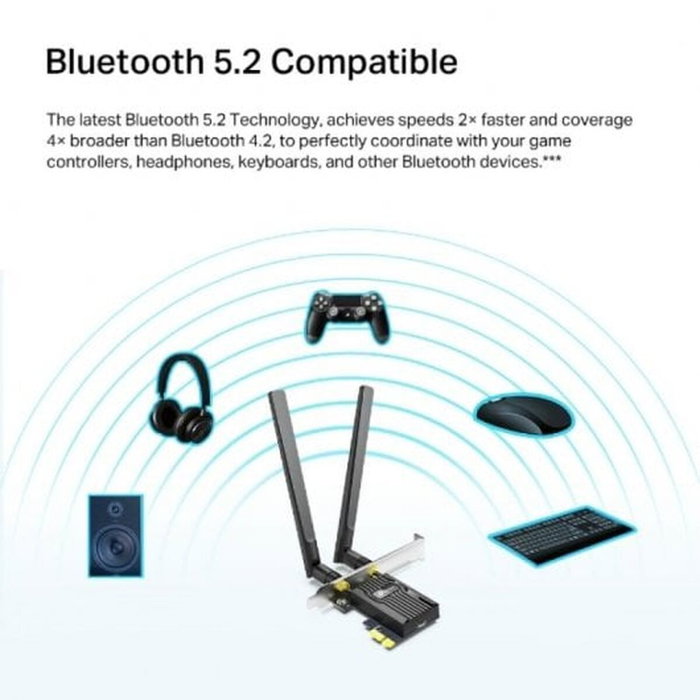 TP-Link Archer TX20E Carte Réseau Wi-Fi 6 et Bluetooth 5.2 PCIe
