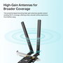 TP-Link Carte Wi-Fi 6 AX1800 Bluetooth 5.2 PCIe avec 2 Antennes - Double Bande 2.4/5 GHz, jusqu'à 1800 Mbps, Sécurité WPA3 - pour PC (55 x 36 x 11.5 mm)