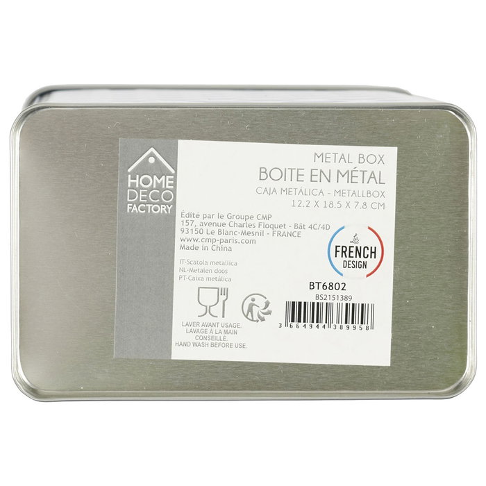 Home Deco Factory Bocal de stockage en métal Brooklyn Pâtes