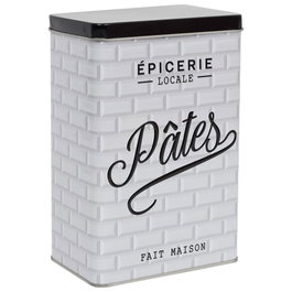 Home Deco Factory Bocal de stockage en métal Brooklyn Pâtes