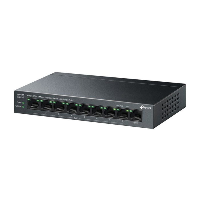TP-Link LS109P Switch 9 ports 10/100 Mbps avec 8 ports PoE+ 63 W TP-Link LS109P Switch 9 ports 10/100 Mbps avec 8 ports PoE+ 63 W