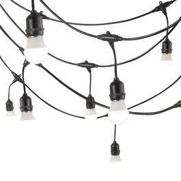 Chaîne de 40 Douilles E27 20 Mètres IP65 sans Ampoules [HO-CAD-20M-40xE27]