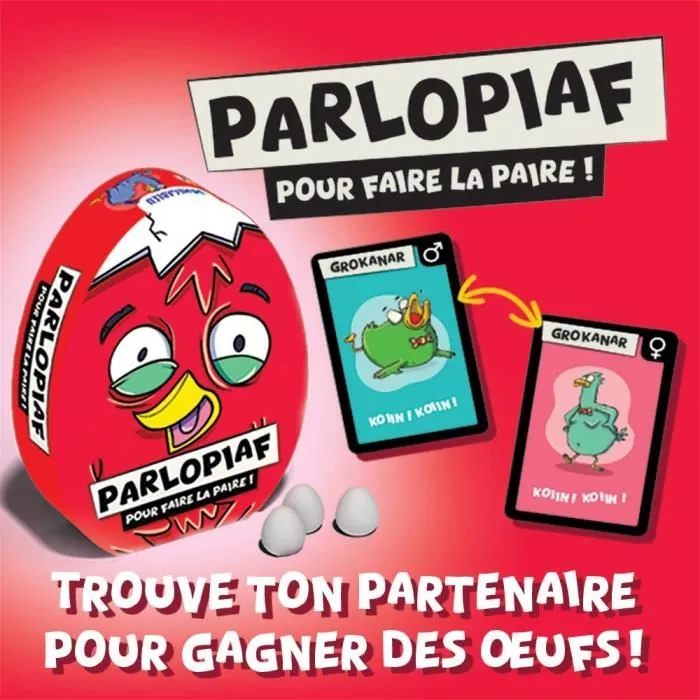 Megableu PARLOPIAF - Jeu d'ambiance familial pour 8 ans et plus, à partir de 3 joueurs - Version française