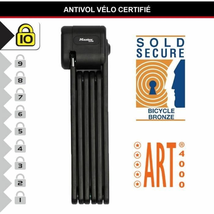 Master Lock Antivol Vélo Pliable 8333EURDPRO en Acier Trempé Noir Master Lock Antivol Vélo Pliable 8333EURDPRO en Acier Trempé Noir