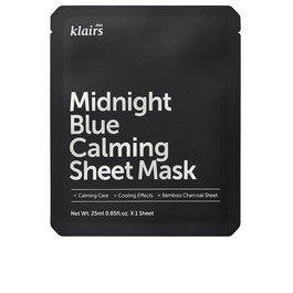 Klairs Masque en tissu apaisant Bleu Minuit 25 ml pour peaux sensibles et irritées