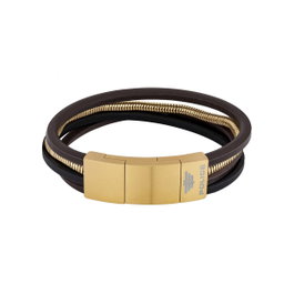 Police PJ26551BSG.02 Bracelet en cuir marron pour homme