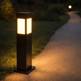 Balise LED Solaire HO-SOLARLAWNLIGHT-03 2700K Panneau 6V/3W Batterie 3.7V/4000mAh avec Télécommande Étanche IP65