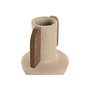 Vase Home ESPRIT Marron Beige Terre cuite Bois de manguier