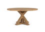 GINER Y COLOMER Table Ronde en Bois de Mango pour 10 Personnes - Design Robuste et Élégant avec Base en Croix et Finition Naturelle