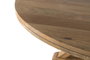 GINER Y COLOMER Table Ronde en Bois de Mango pour 10 Personnes - Design Robuste et Élégant avec Base en Croix et Finition Naturelle