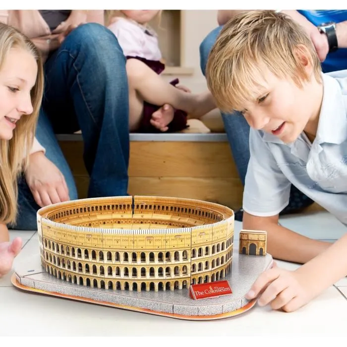 Explora Puzzle 3D Lumineux et Éducatif Colisée - Jeu de Construction 131 Pièces - Architecture de Rome - Sans Colle - Dès 8 Ans