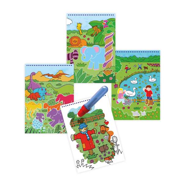 Diset - Kit de loisirs créatifs Water Magic - Livre à colorier magique et lavable avec stylo à eau - Jeu éducatif pour enfants de 3 à 5 ans - Modèles assortis