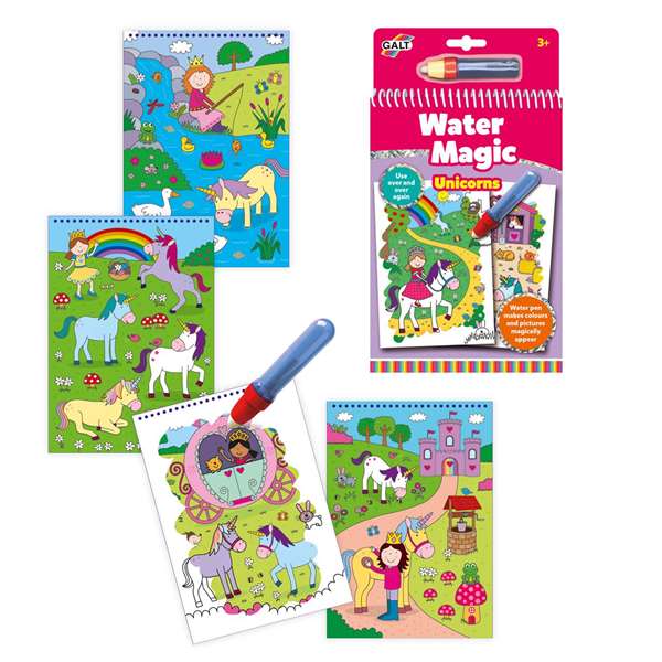 Diset - Kit de loisirs créatifs Water Magic - Livre à colorier magique et lavable avec stylo à eau - Jeu éducatif pour enfants de 3 à 5 ans - Modèles assortis