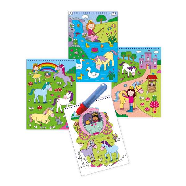 Diset - Kit de loisirs créatifs Water Magic - Livre à colorier magique et lavable avec stylo à eau - Jeu éducatif pour enfants de 3 à 5 ans - Modèles assortis