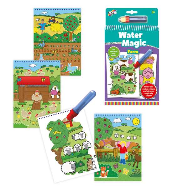 Diset - Kit de loisirs créatifs Water Magic - Livre à colorier magique et lavable avec stylo à eau - Jeu éducatif pour enfants de 3 à 5 ans - Modèles assortis