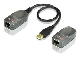 Aten UCE260 - Système d'extension USB 2.0 jusqu'à 60 mètres via câble Cat 5/5e/6 avec adaptateur d'alimentation