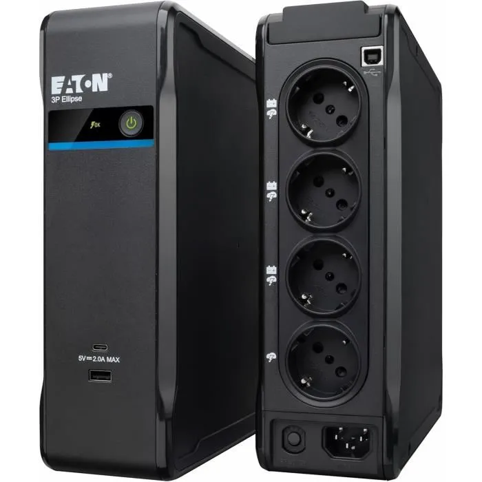 Eaton 3P900UD - Onduleur Ellipse 3P, 900VA / 540W, pour PC professionnel ou terminal de point de vente, avec protection parafoudre