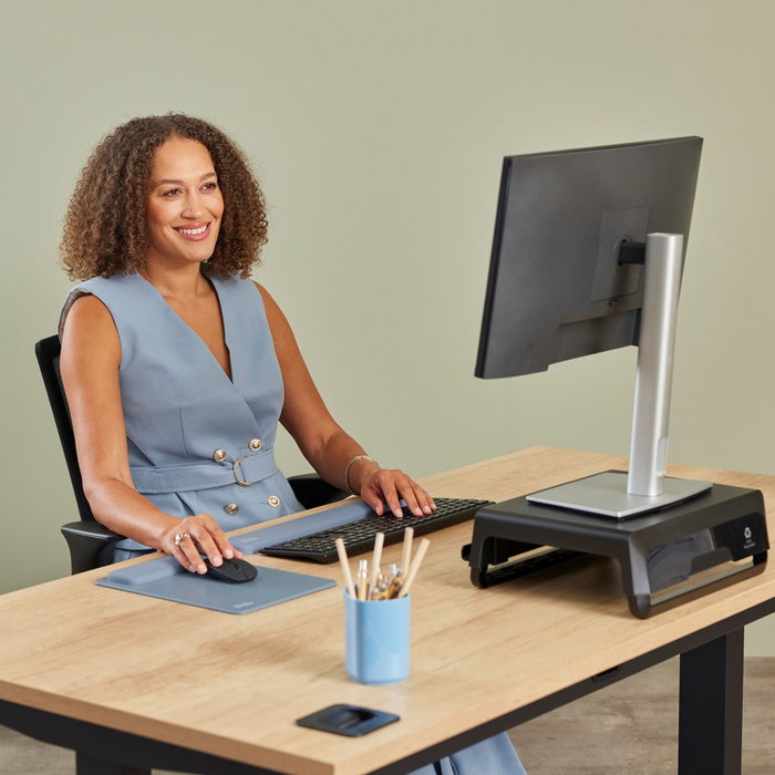 Fellowes Breyta Repose-poignet pour clavier bleu marine 47 cm