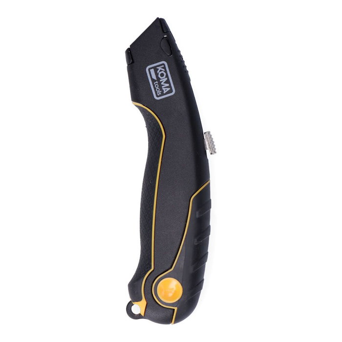 Koma Tools 91019 Cutter à lame rétractable avec 5 lames trapézoïdales, corps aluminium