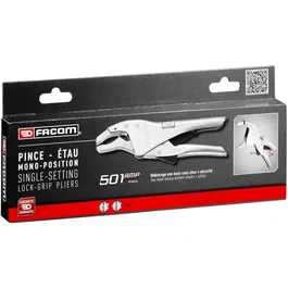 Facom Pince étau 500APB avec gâchette de déblocage, utilisation à une main et rainure pour serrage de tubes