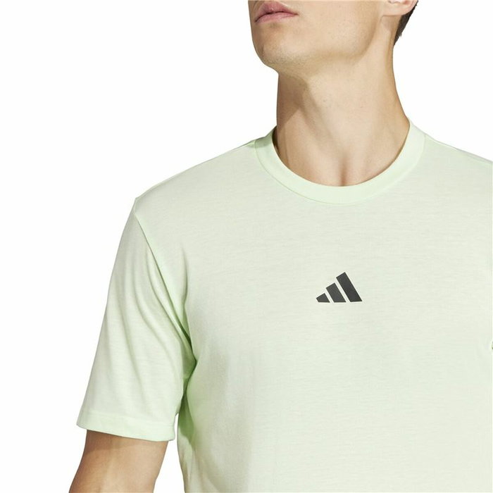 T-shirt à manches courtes homme Adidas Essentials Wo Logo Vert citron