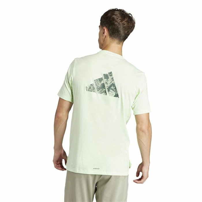 T-shirt à manches courtes homme Adidas Essentials Wo Logo Vert citron
